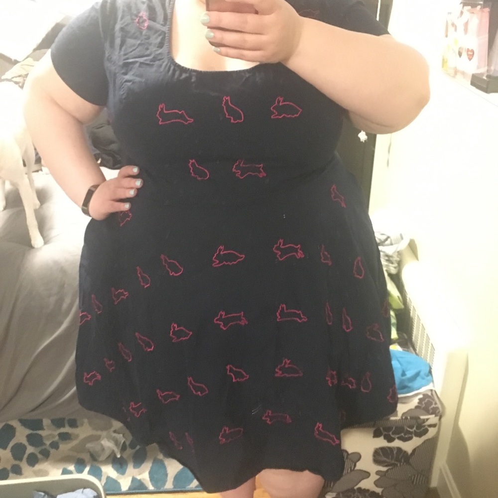 Eshakti bunny dress retro fit and flare 4x/28